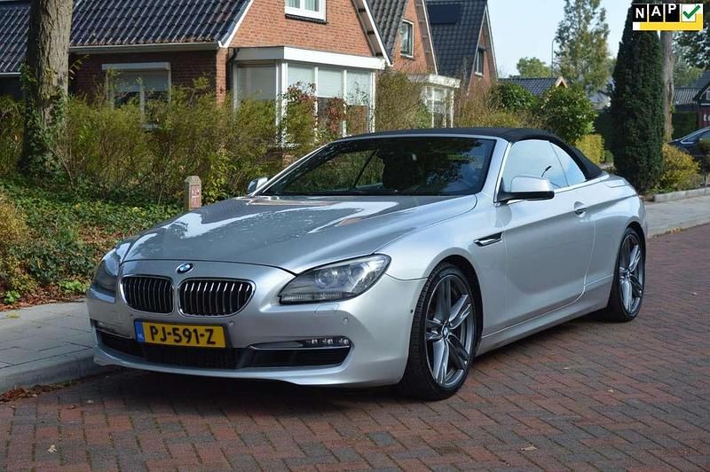 Grijs Gebruikt 2012 BMW 640 Cabriolet Executive Cabriolet | € 17.995 (Super prijs) - Afbeelding 1/4
