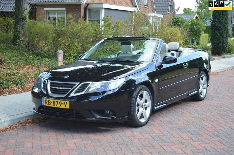 Zwart Gebruikt 2008 Saab 9-3 Cabriolet Linear Cabriolet | € 10.995 (Goede deal) - Afbeelding 1/4