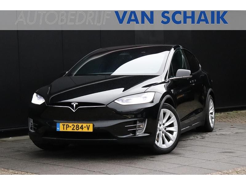 Zwart Gebruikt 2018 Tesla Model X SUV | € 29.850 (Goede deal) - Afbeelding 1/4