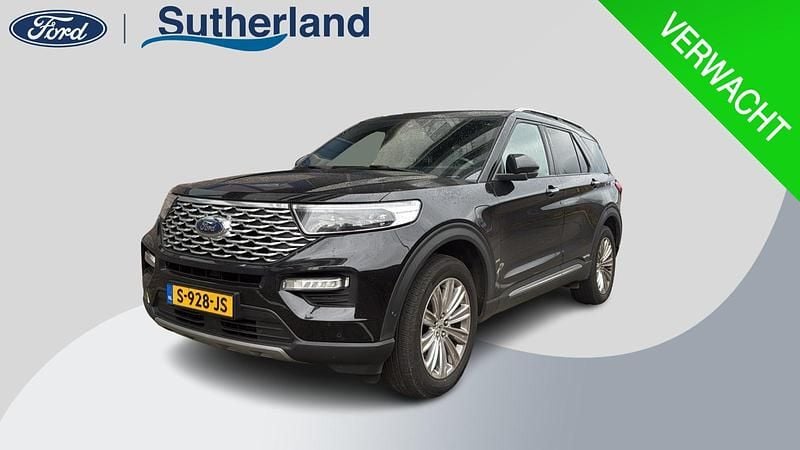 Zwart Gebruikt 2021 Ford Explorer Platinum SUV | € 46.800 - Afbeelding 1/4