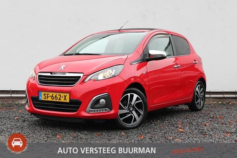 Rood Gebruikt 2018 Peugeot 108 Allure Hatchback | € 8.450 (Eerlijke prijs) - Afbeelding 1/4