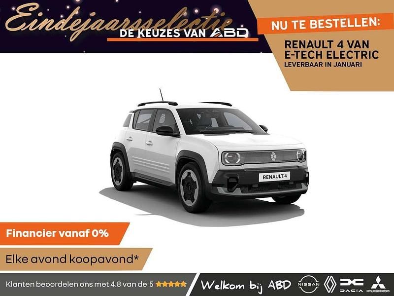 Wit Nieuw 2025 Renault R4 Evolution Van | € 28.395 - Afbeelding 1/4