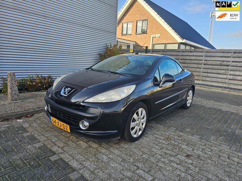 Zwart Gebruikt 2007 Peugeot 207 Cabriolet | € 2.250 (Eerlijke prijs) - Afbeelding 1/4