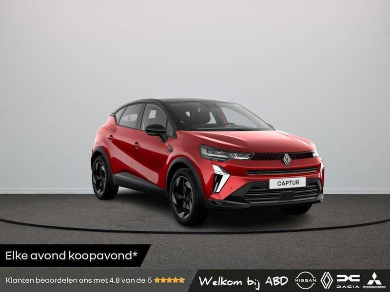 Rouge flamme + dakkleur noir étoilé (rood mica) Nieuw 2025 Renault Captur Techno SUV | € 36.223 (Eerlijke prijs) - Afbeelding 1/4