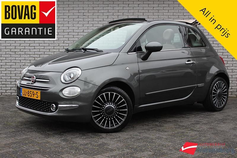 Grijs (metallic) Occasion 2016 Fiat 500C Lounge Cabriolet | € 9.950 (Eerlijke prijs) - Afbeelding 1/4