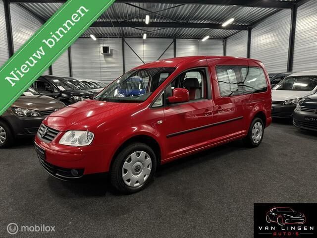 Rood Gebruikt 2009 VW Caddy Maxi Comfortline MPV | € 10.499 (Eerlijke prijs) - Afbeelding 1/4