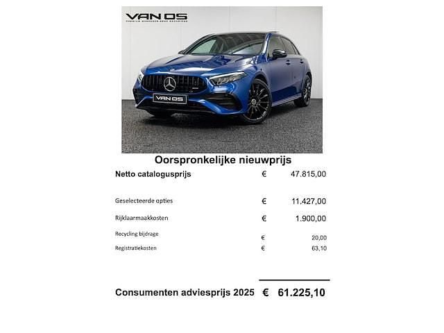 Occasion Mercedes A250 AMG line 2023 Blauw Hatchback