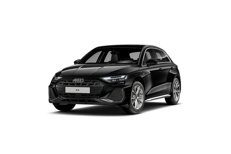 Nieuw Audi A3 Sportback e-tron S-Line 2026 Mythoszwart metallic Hatchback