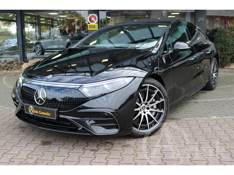 Zwart Gebruikt 2022 Mercedes EQS350 AMG line Sedan | € 68.950 - Afbeelding 1/4