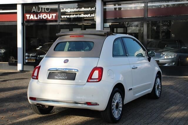 Wit Gebruikt 2018 Fiat 500 Lounge Cabriolet | € 8.950 (Super prijs) - Afbeelding 1/4