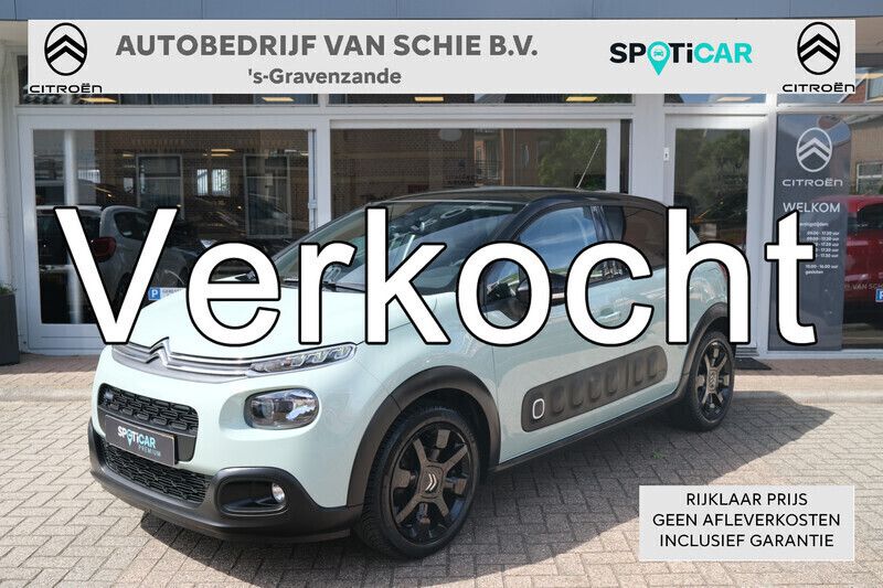 Groen Gebruikt 2017 Citroën C3 PureTech Hatchback | € 10.950 (Eerlijke prijs) - Afbeelding 1/4