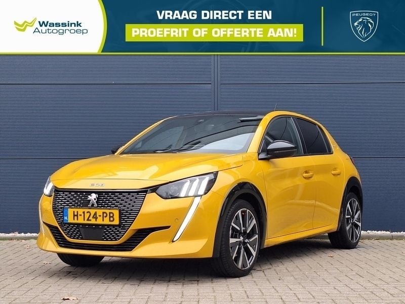 Geel, metallic lak Gebruikt 2020 Peugeot 208 GT-line Hatchback | € 16.235 (Eerlijke prijs) - Afbeelding 1/4
