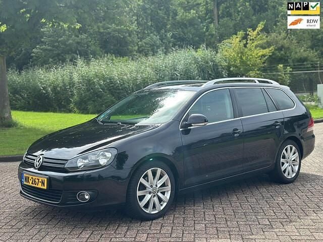 Zwart Gebruikt 2010 VW Golf VI Highline Stationwagen | € 3.499 (Goede deal) - Afbeelding 1/4