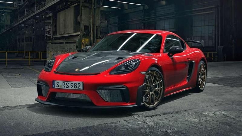 Rood Gebruikt 2022 Porsche 718 Cayman GT4 Coupé | € 194.900 - Afbeelding 1/4