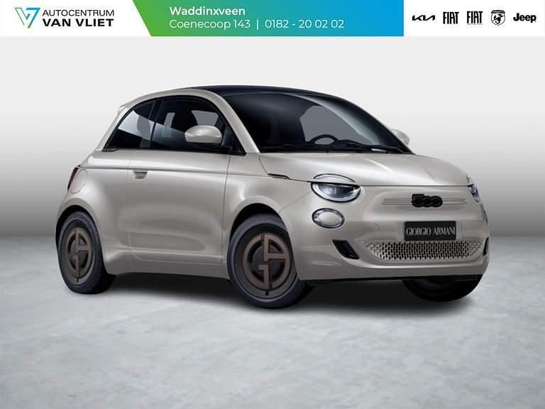 Greige lucido (grijs metallic) Nieuw 2025 Fiat 500e Hatchback | € 37.490 (Iets duurder) - Afbeelding 1/4