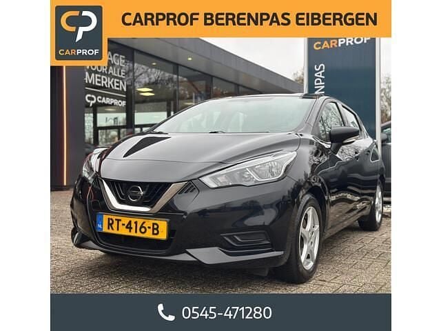 Zwart (metallic) Gebruikt 2018 Nissan Micra Visia+ Hatchback | € 9.950 (Eerlijke prijs) - Afbeelding 1/4
