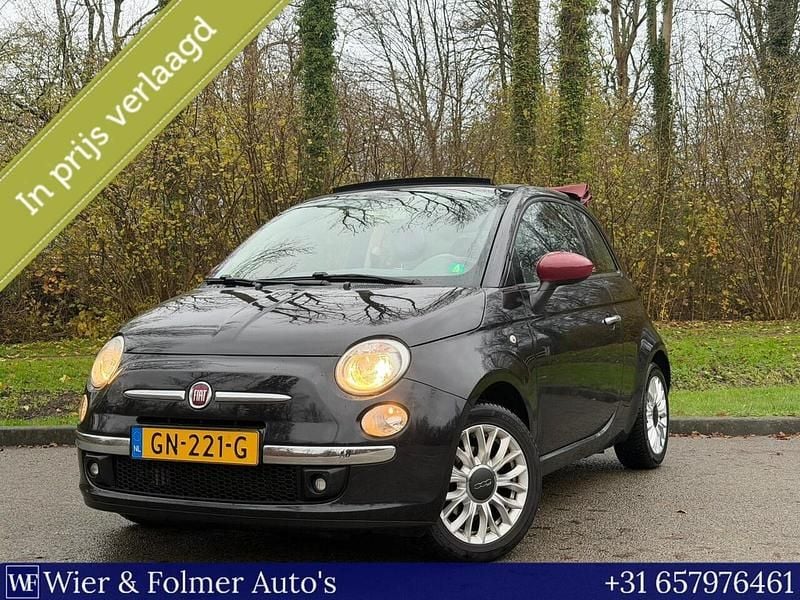 Zwart Occasion 2015 Fiat 500 Lounge Hatchback | € 6.750 (Goede deal) - Afbeelding 1/4