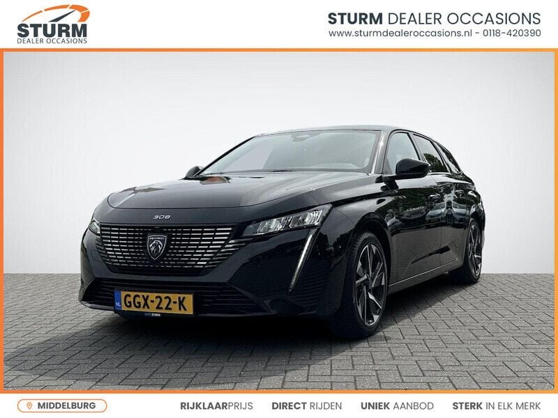 Zwart Gebruikt 2022 Peugeot 308 Allure Stationwagen | € 28.099 (Eerlijke prijs) - Afbeelding 1/4