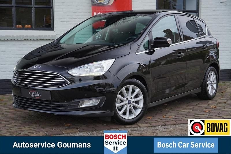 Zwart Gebruikt 2015 Ford C-MAX Titanium MPV | € 11.249 (Eerlijke prijs) - Afbeelding 1/4