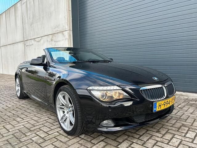 Zwart Gebruikt 2009 BMW 635 Cabriolet Executive Cabriolet | € 10.499 - Afbeelding 1/4
