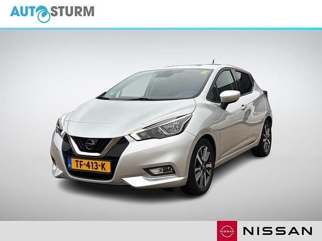 Grijs, metallic lak Gebruikt 2018 Nissan Micra N-Connecta Hatchback | € 10.940 (Eerlijke prijs) - Afbeelding 1/4
