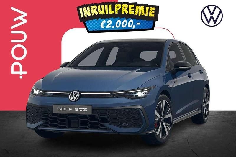 Blauw Nieuw 2025 VW Golf VIII GTE Hatchback | € 53.850 (Iets duurder) - Afbeelding 1/4