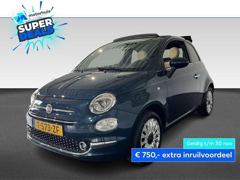 Blauw, metallic lak Gebruikt 2023 Fiat 500C Dolcevita Cabriolet | € 18.245 (Eerlijke prijs) - Afbeelding 1/4