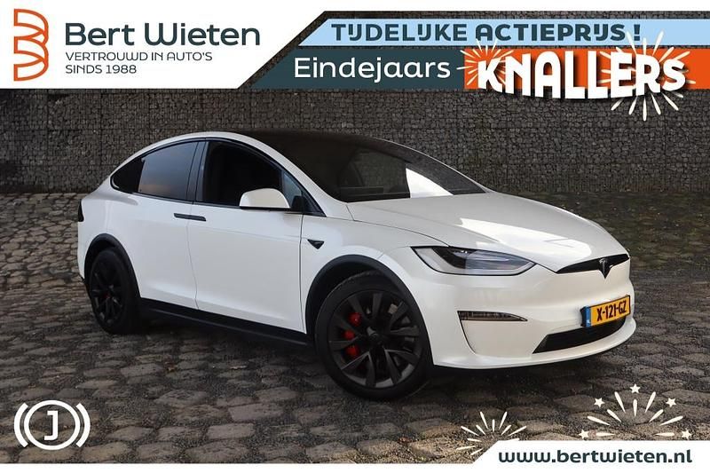 Wit Gebruikt 2023 Tesla Model X Plaid SUV | € 86.290 - Afbeelding 1/3
