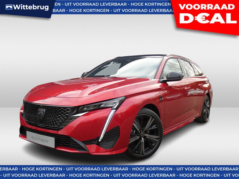 Rood Nieuw 2025 Peugeot e-308 Style Hatchback | € 34.888 (Goede deal) - Afbeelding 1/4