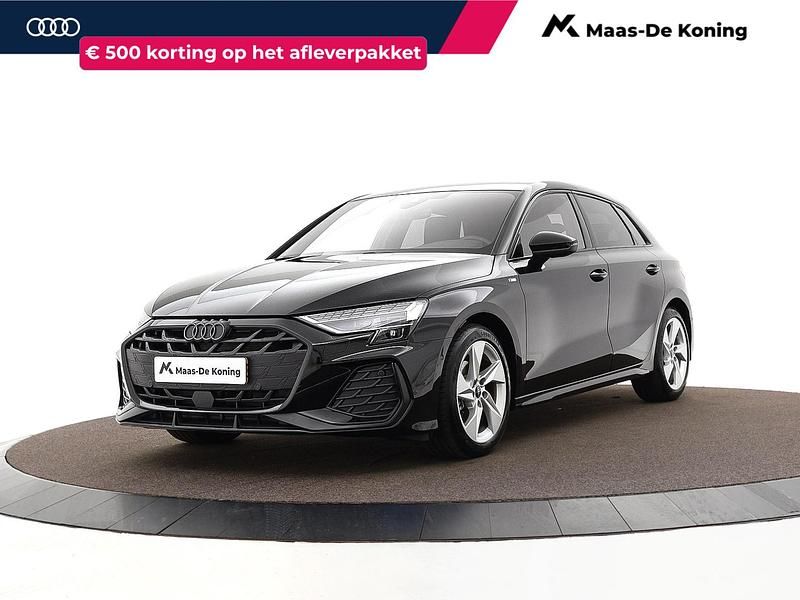 Zwart Gebruikt 2025 Audi A3 Sportback S-Line Hatchback | € 37.440 (Eerlijke prijs) - Afbeelding 1/4
