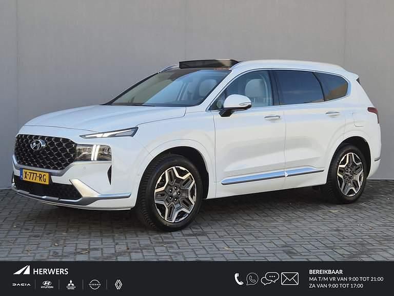 White cream pearl (ww2) Gebruikt 2024 Hyundai Santa Fe SUV | € 45.935 (Eerlijke prijs) - Afbeelding 1/4