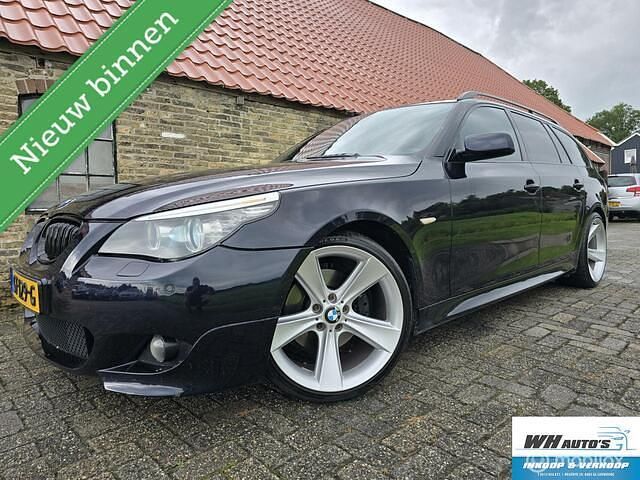 Zwart Gebruikt 2008 BMW 530 M Sport Stationwagen | € 8.750 - Afbeelding 1/4