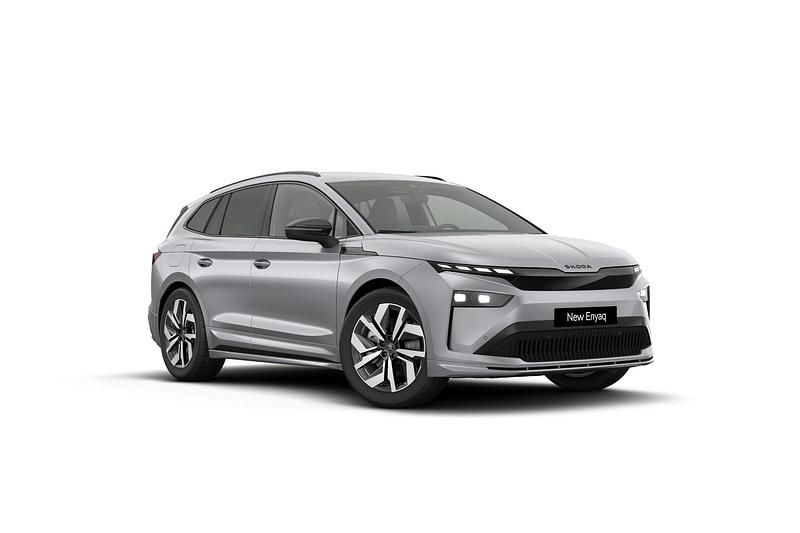 Brilliant silver Nieuw 2025 Skoda Enyaq iV SportLine SUV | € 53.225 (Eerlijke prijs) - Afbeelding 1/4