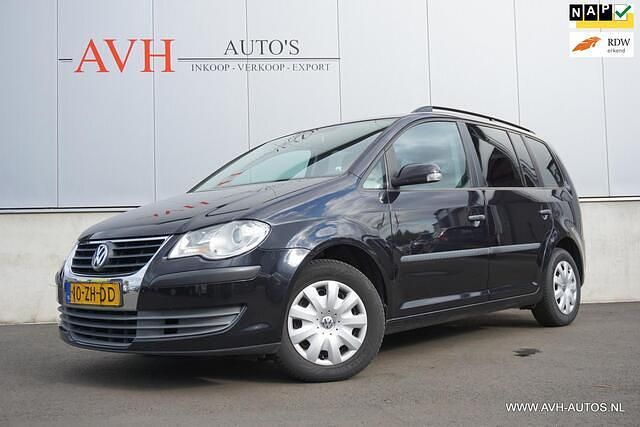 Zwart (metallic) Gebruikt 2008 VW Touran MPV | € 4.950 (Iets duurder) - Afbeelding 1/4