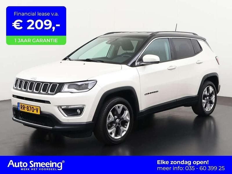 Pearl white tricoat (pwh)/black clear coat (qx8s) Gebruikt 2018 Jeep Compass Limited SUV | € 15.945 (Goede deal) - Afbeelding 1/4