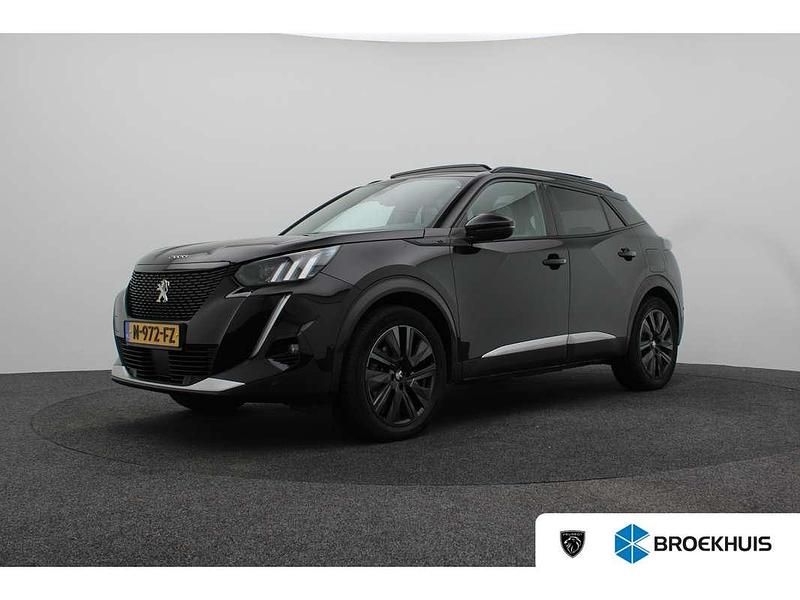Zwart Gebruikt 2021 Peugeot e-2008 GT SUV | € 18.900 (Eerlijke prijs) - Afbeelding 1/4