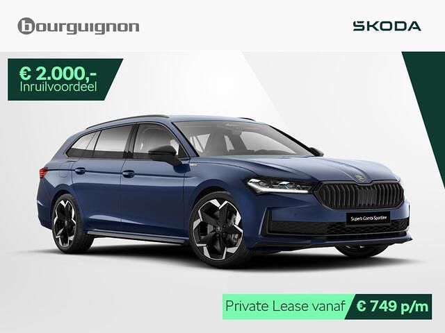 Blauw Nieuw 2024 Skoda Superb Business Line Stationwagen | € 52.620 (Eerlijke prijs) - Afbeelding 1/4
