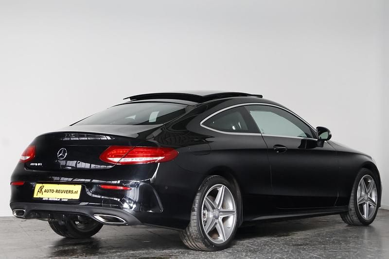 Occasion Mercedes C180 AMG line 156 PK (114 kW) 2016 Zwart Coupé