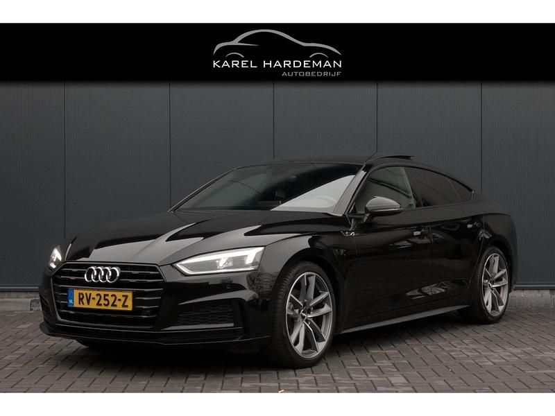 Zwart Occasion 2018 Audi A5 S-Line Hatchback | € 23.950 (Duur) - Afbeelding 1/4