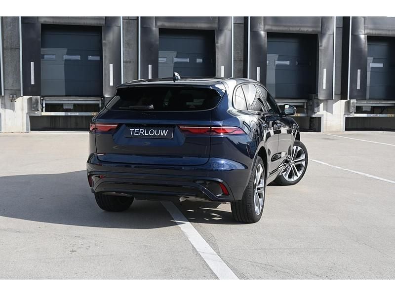 Occasion Jaguar F-Pace R-Dynamic 301 PK (221 kW) 2023 Portofino blue (donker blauw metallic)bruin SUV