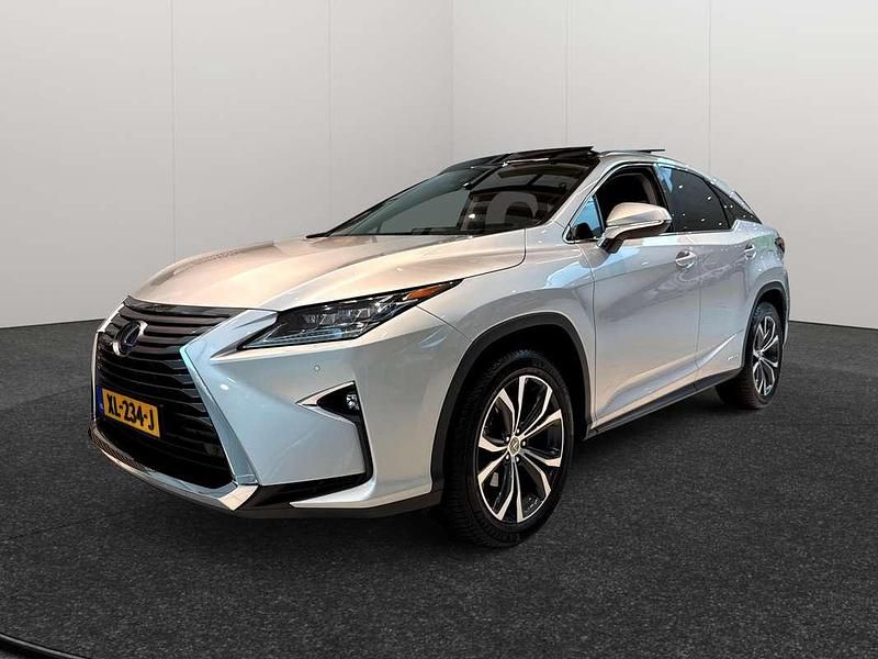 Satin silver metallic (grijs metallic) Gebruikt 2019 Lexus RX450h Luxury Line SUV | € 44.950 (Super prijs) - Afbeelding 1/3