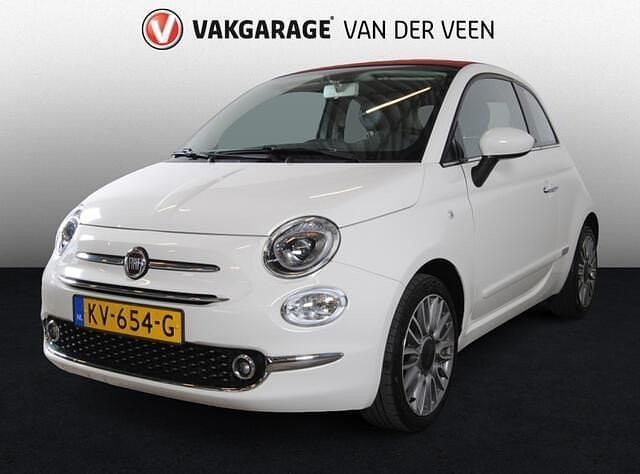Wit Gebruikt 2016 Fiat 500 Lounge Cabriolet | € 8.445 (Goede deal) - Afbeelding 1/3