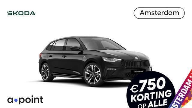 Zwart Nieuw 2025 Skoda Scala Monte Carlo Hatchback | € 38.449 (Iets duurder) - Afbeelding 1/4