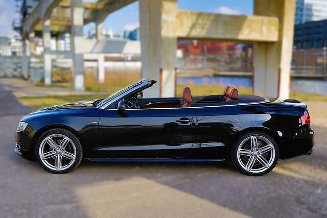 Occasion Audi A5 Cabriolet S-Line 211 PK (155 kW) 2009 Zwart Cabriolet
