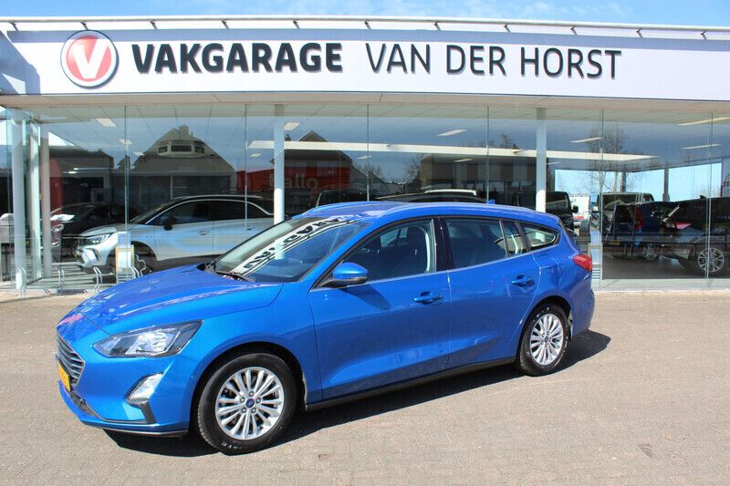Blauw Gebruikt 2021 Ford Focus Titanium Stationwagen | € 18.430 (Eerlijke prijs) - Afbeelding 1/4