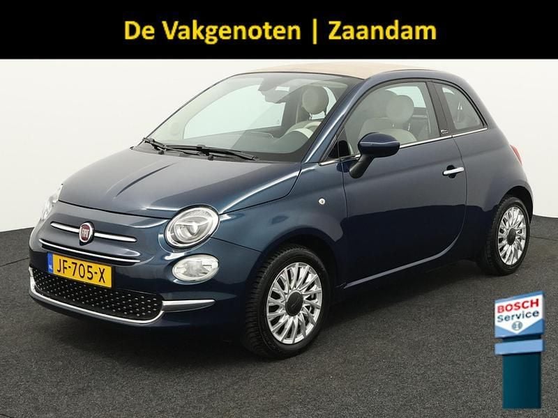 Blauw Gebruikt 2016 Fiat 500C Lounge Cabriolet | € 8.950 (Iets duurder) - Afbeelding 1/4