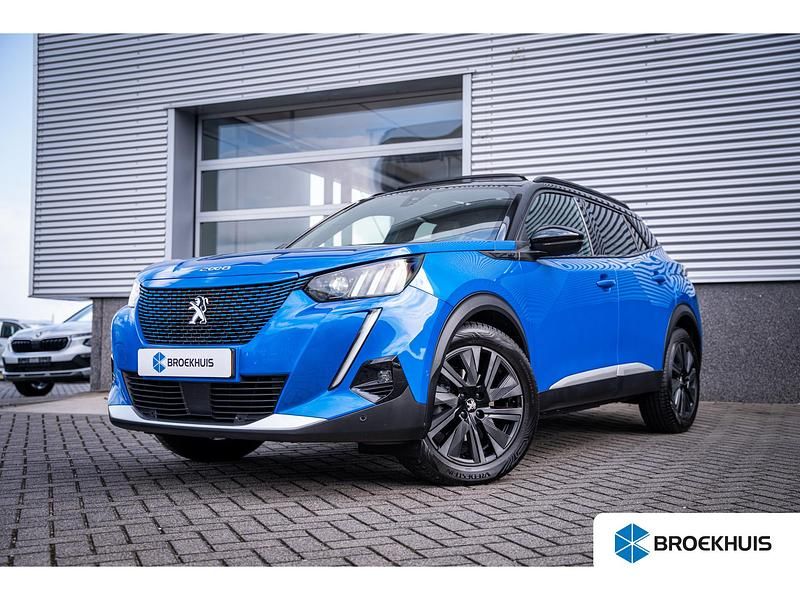 Blauw Gebruikt 2020 Peugeot e-2008 GT SUV | € 18.895 (Iets duurder) - Afbeelding 1/4