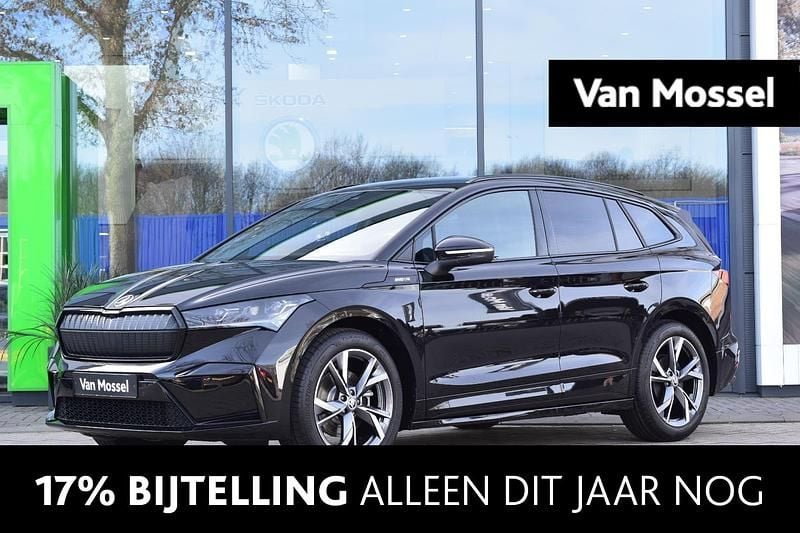 Zwart Gebruikt 2023 Skoda Enyaq iV Business Line SUV | € 35.944 (Eerlijke prijs) - Afbeelding 1/4
