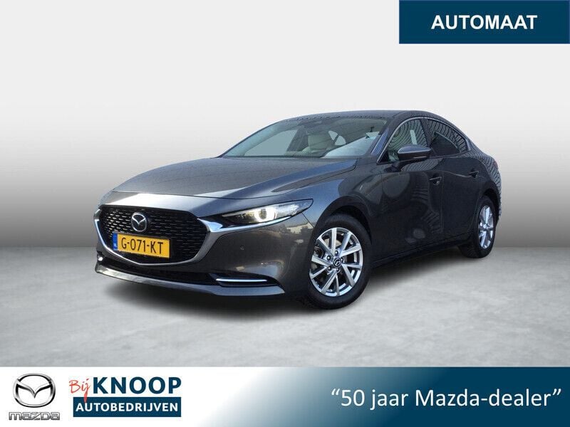 Grijs Gebruikt 2019 Mazda 3 Luxury Sedan | € 20.395 (Eerlijke prijs) - Afbeelding 1/4