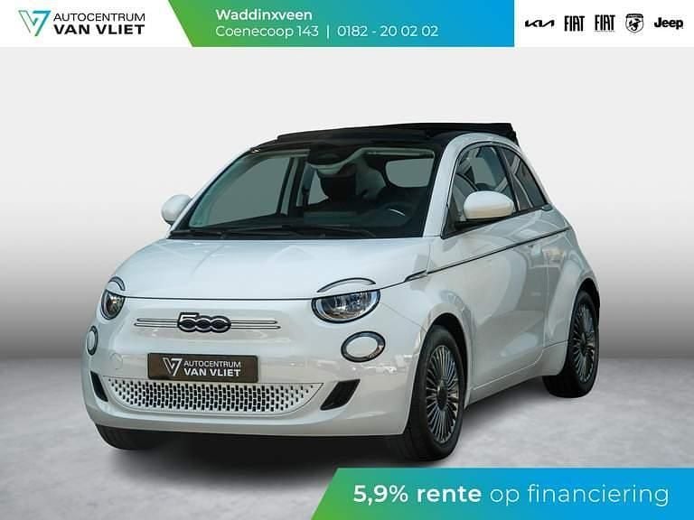 Bianco gelato 268 Nieuw 2025 Fiat 500e Style Cabriolet | € 28.790 (Super prijs) - Afbeelding 1/4